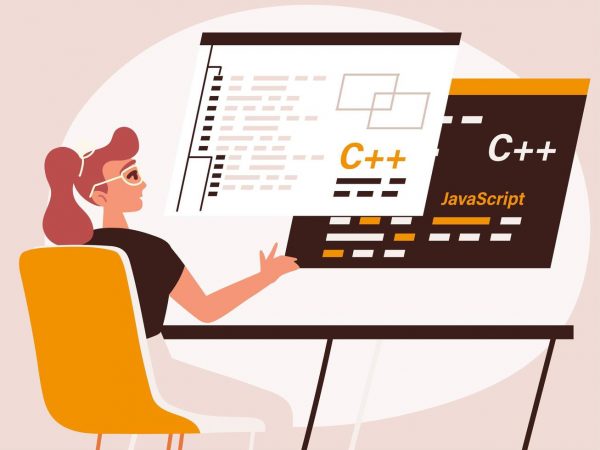 female-programmer-working-vector